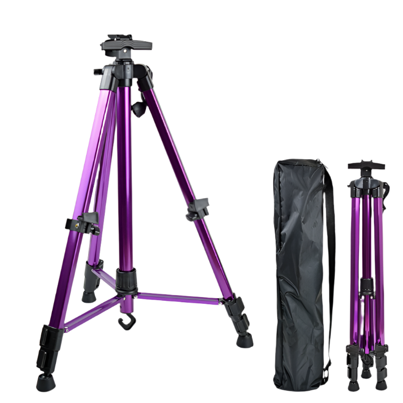 Purple Lightweight Adjustable Aluminum Camera Tripod With Carry Bag Professional Photography Stand Tripods & Monopods