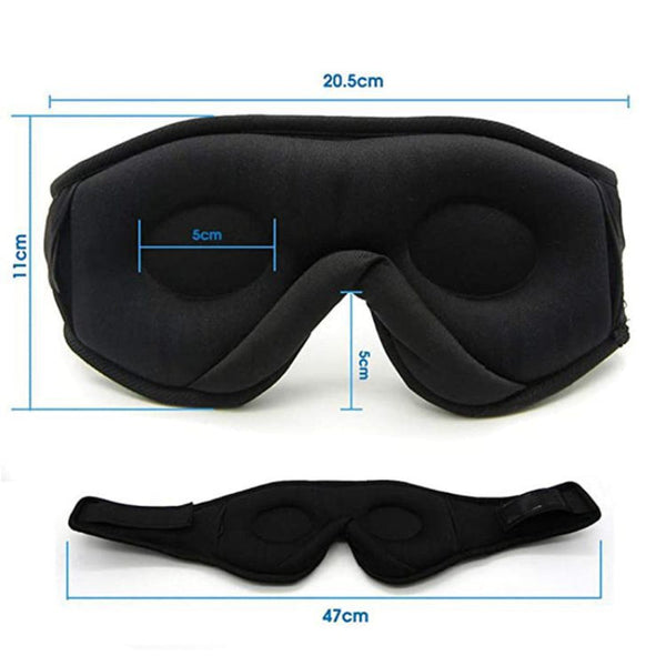 Elosung Dark Grey 3D Contoured Bluetooth Sleep Eye Mask Ultra Soft Wireless Music For Travel Meditation And Eye Masks