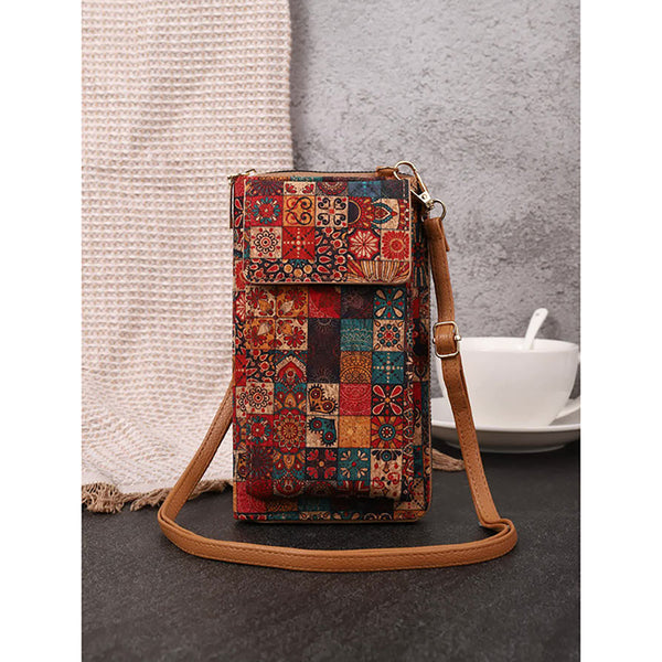 Elosung Bohemian Wallet Large Capacity Zipper Clutch Wallets