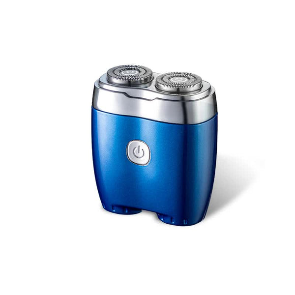 Blue Twin Head Electric Shaver Compact Rechargeable Razor For Men Men's Shavers