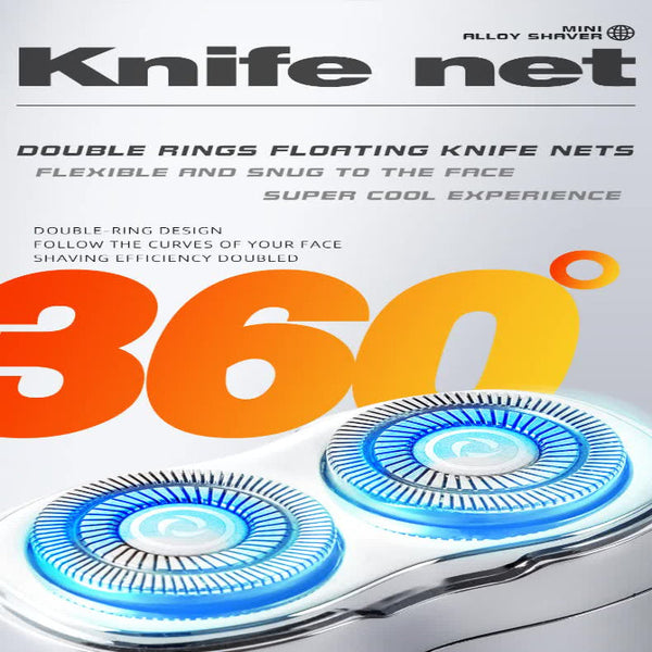 Elosung Orange Twin Head Electric Shaver Compact Rechargeable Razor For Men Men's Shavers