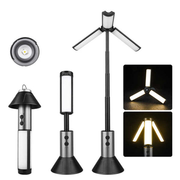 Elosung Multifunctional Telescopic Camping Lantern Portable Led Light With Adjustable Height And Usb Charging (Up To 51.8 Cm) Lanterns