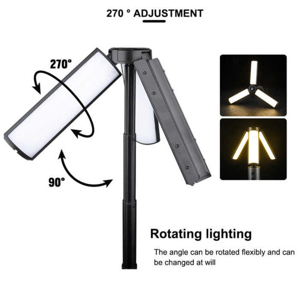 Elosung Multifunctional Telescopic Camping Lantern Portable Led Light With Adjustable Height And Usb Charging (Up To 51.8 Cm) Lanterns