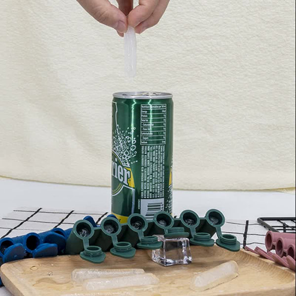 Elosung Black Reusable Silicone Ice Stick Mold 10 Piece Set For Drinks And Bottles Ice Cubes Trays & Moulds