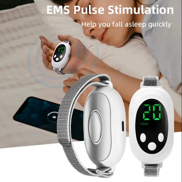 Elosung White Ems Sleep Aid Device With Pulse Stimulation Support Bracelet Other Sleeping Aids