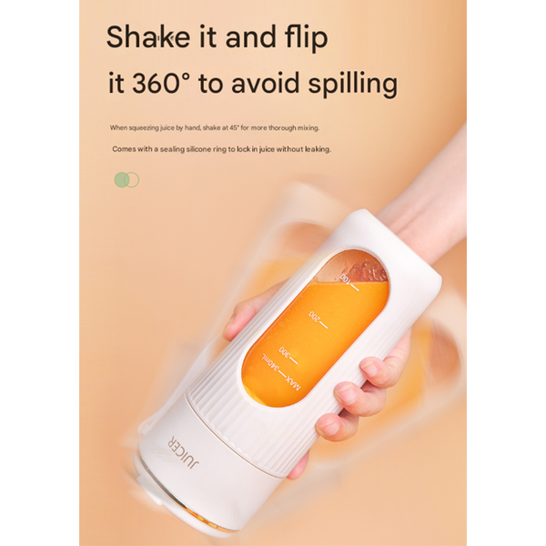 Elosung White Mini Blender Usb Rechargeable Personal Juicer With Straw Gift Countertop Blenders