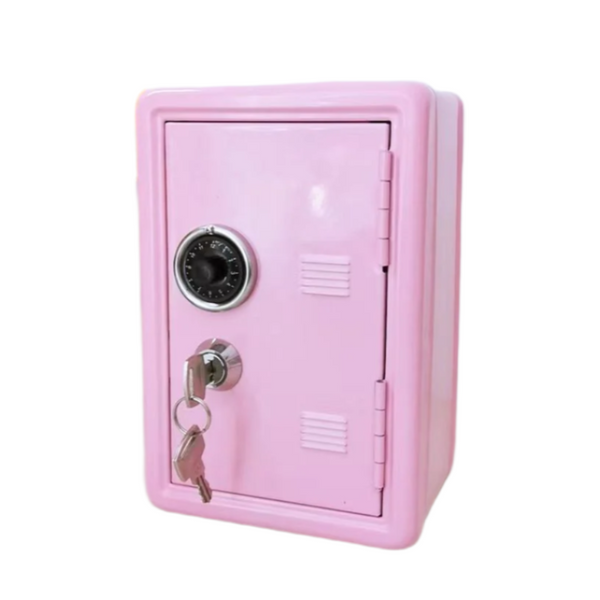 Elosung Pink Mini Metal Safe Box With Combination Lock And Key Compact Security Storage Key Safes Boxes & Hideaways