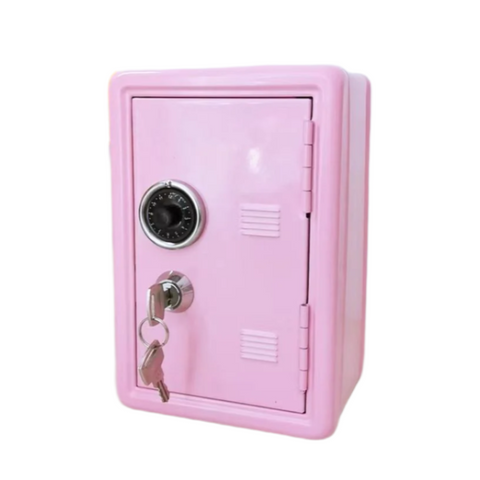 Elosung Pink Mini Metal Safe Box With Combination Lock And Key Compact Security Storage Key Safes Boxes & Hideaways