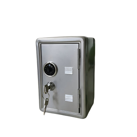 Elosung Silver Mini Metal Safe Box With Combination Lock And Key Compact Security Storage Key Safes Boxes & Hideaways