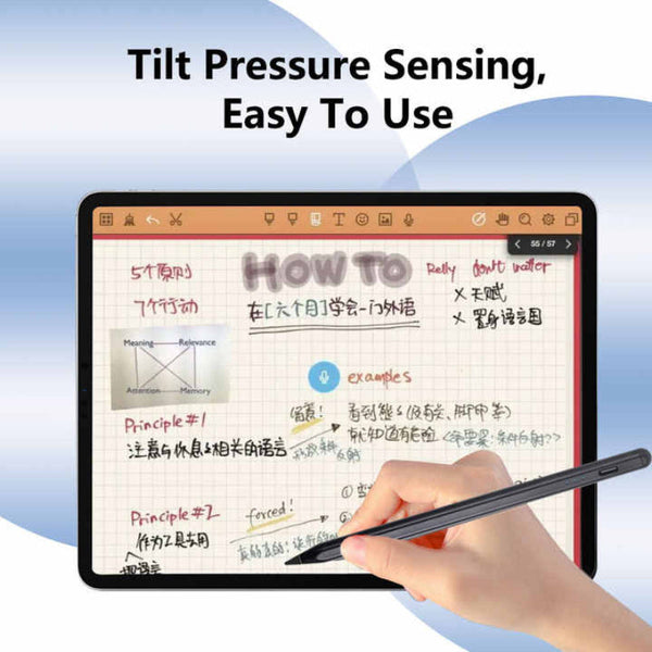 Elosung Black Stylus Pen For Ipad 2018 And Later Tilt Pressure Magnetic Styluses