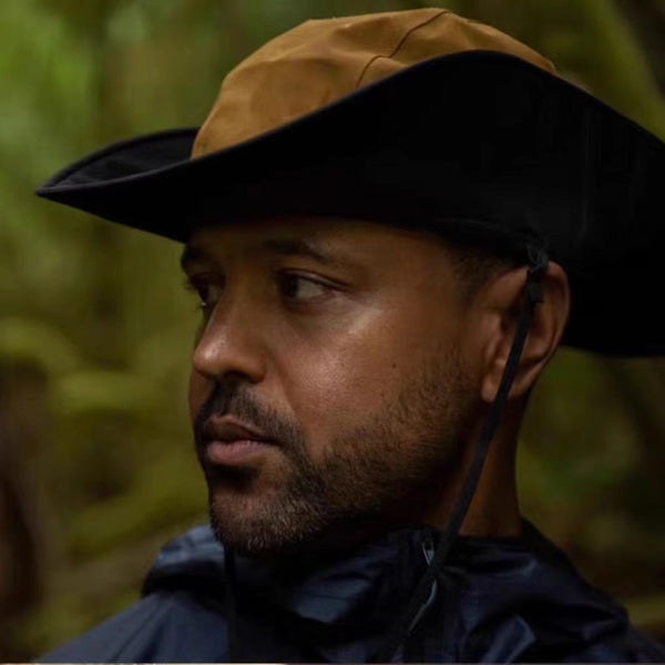 Black Outdoor Waterproof Wide Brim Rain Hat Hats