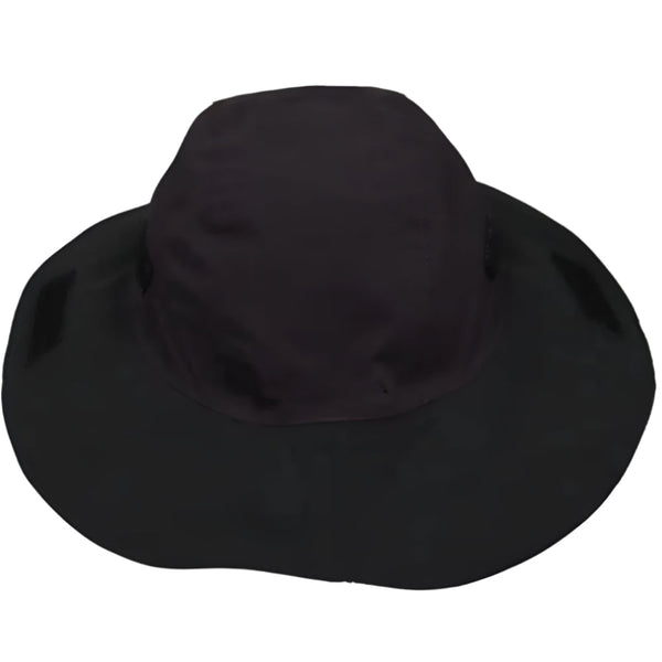 Elosung Dark Purple Outdoor Waterproof Wide Brim Rain Hat Heavy Duty Protection Hats