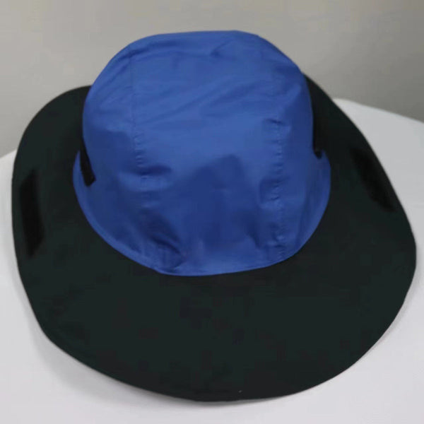Blue Waterproof Outdoor Wide Brim Rain Hat For Heavy Duty Protection And Comfort Hats