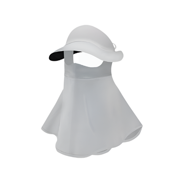 Elosung Light Grey Women's Uv Protection Sun Hat With Detachable Neck Flap And Wide Brim Hats