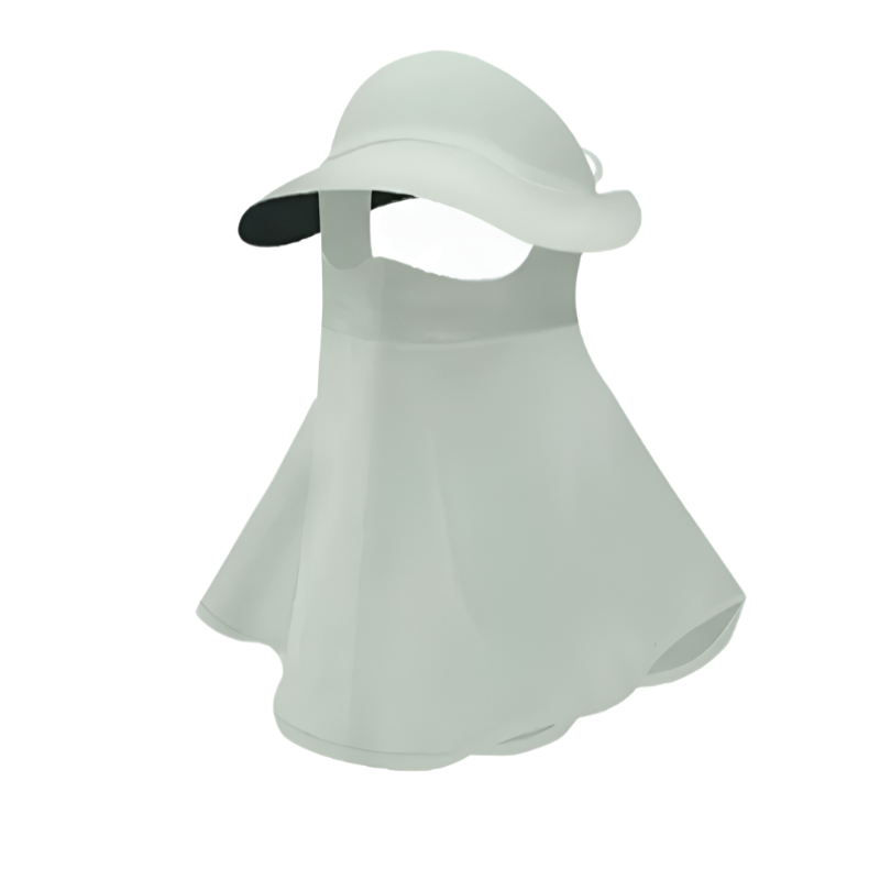 Elosung Light Green Women's Uv Protection Sun Hat With Detachable Neck Flap And Wide Brim Hats