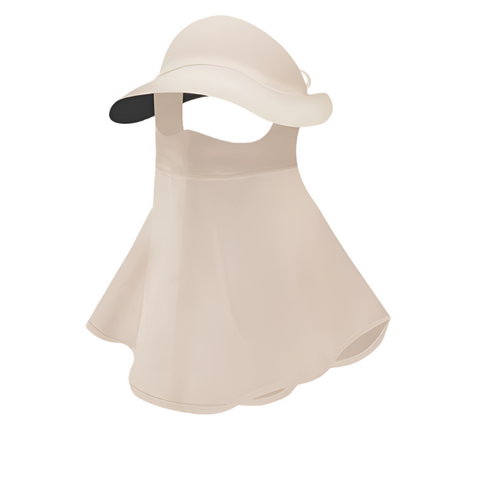 Elosung Light Yellow Women's Uv Protection Sun Hat With Detachable Neck Flap And Wide Brim Hats