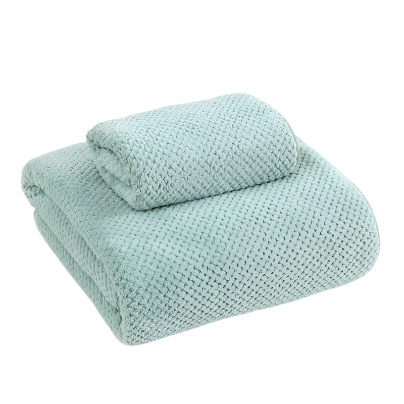 Green Luxury White Bath Towel And Hand Set Ultra Soft Absorbent Towels & Washcloths