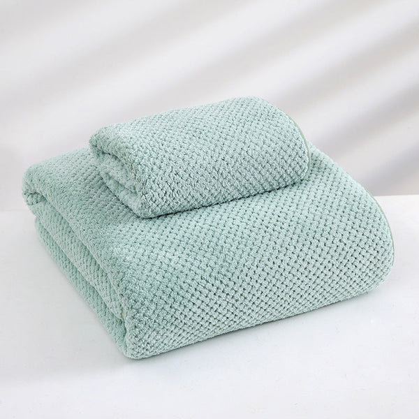 Green Luxury White Bath Towel And Hand Set Ultra Soft Absorbent Towels & Washcloths