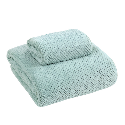 Green Luxury White Bath Towel And Hand Set Ultra Soft Absorbent Towels & Washcloths