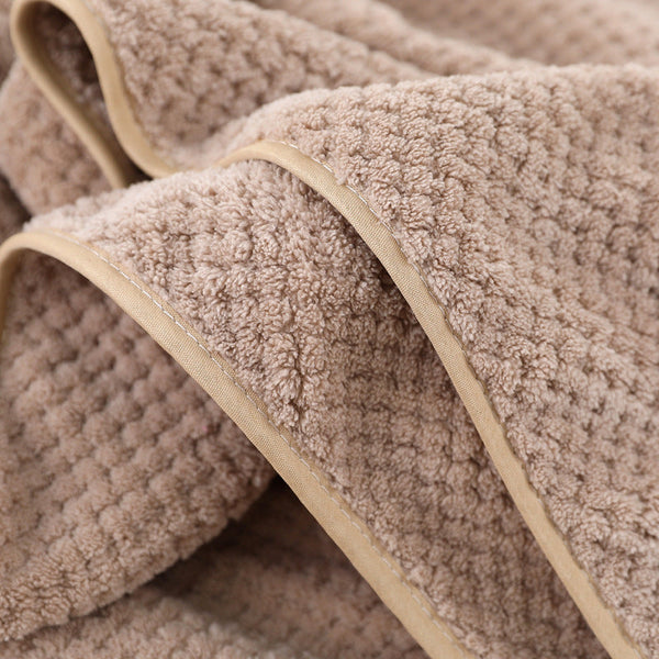 Elosung Light Brown Luxury White Bath Towel And Hand Ultra Soft Absorbent Towels & Washcloths