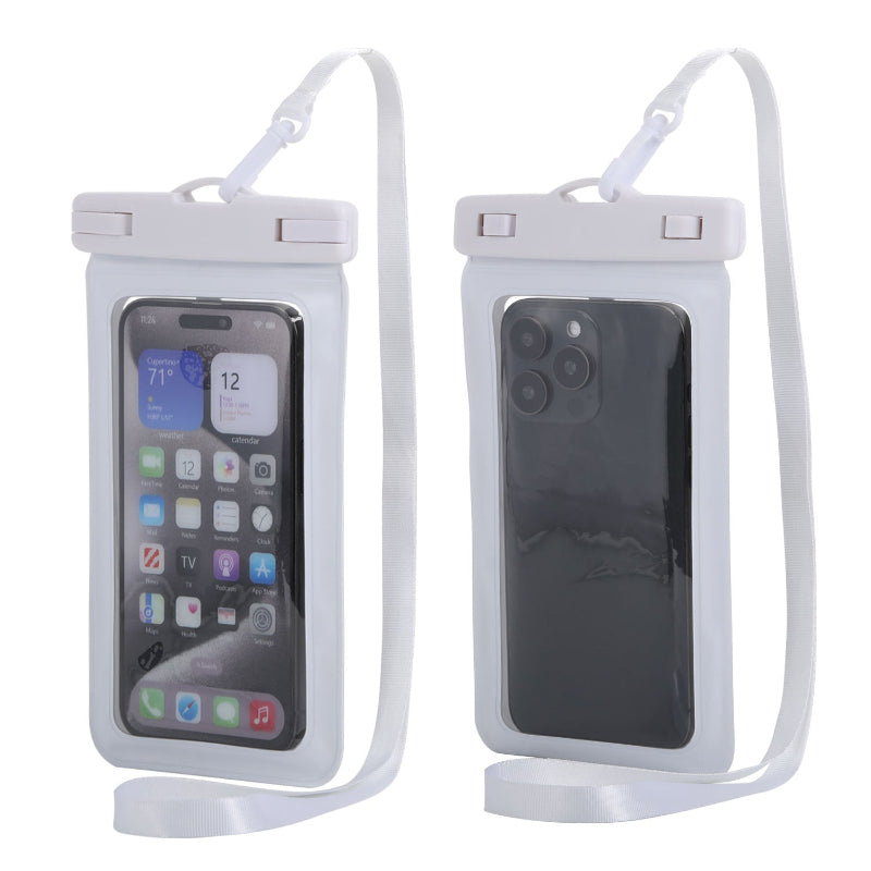 White Four Pieces Per Set Waterproof Phone Pouch With Clear Touchscreen Window And Lanyard Other Mobile Accessories