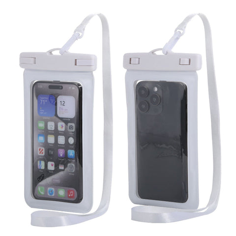 White Four Pieces Per Set Waterproof Phone Pouch With Clear Touchscreen Window And Lanyard Other Mobile Accessories