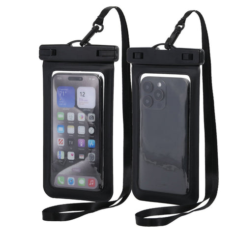 Elosung Black Four Pieces Per Set Waterproof Phone Pouch With Clear Touchscreen And Lanyard Other Mobile Accessories