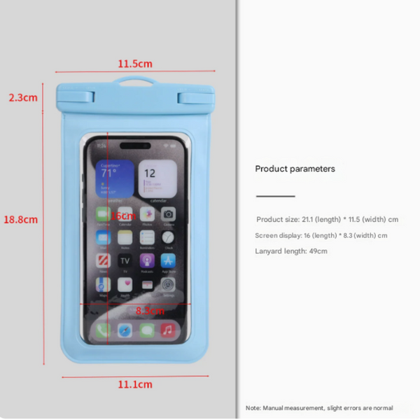 Elosung Black Four Pieces Per Set Waterproof Phone Pouch With Clear Touchscreen And Lanyard Other Mobile Accessories