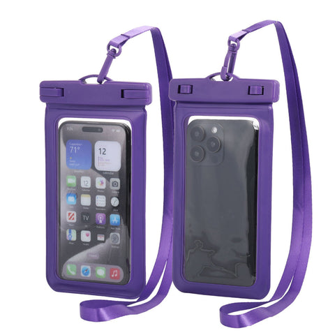 Elosung Purple Four Pieces Per Set Waterproof Phone Pouch With Clear Touchscreen And Lanyard Other Mobile Accessories