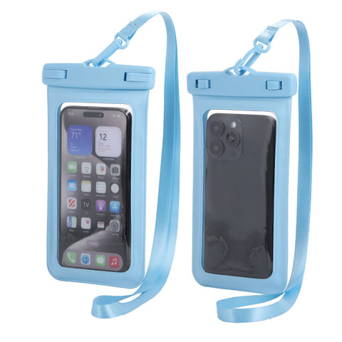 Blue Four Pieces Per Set Waterproof Phone Pouch With Clear Touchscreen And Lanyard Cases Covers & Skins