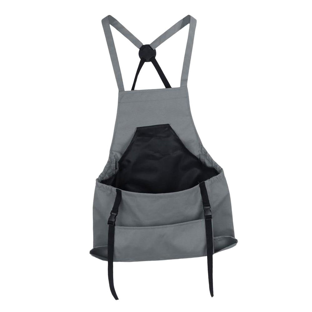 Elosung Grey Garden Harvesting Apron With Large Storage Pocket Tool Carriers Aprons & Belts