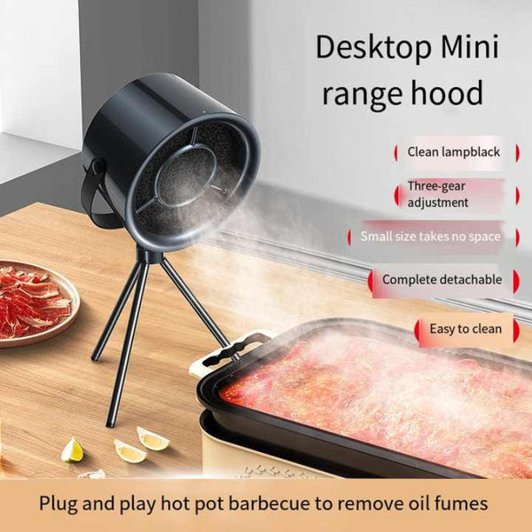 Elosung Grey Retro Style Desktop Air Purifier With Tripod Stand Air Purifiers