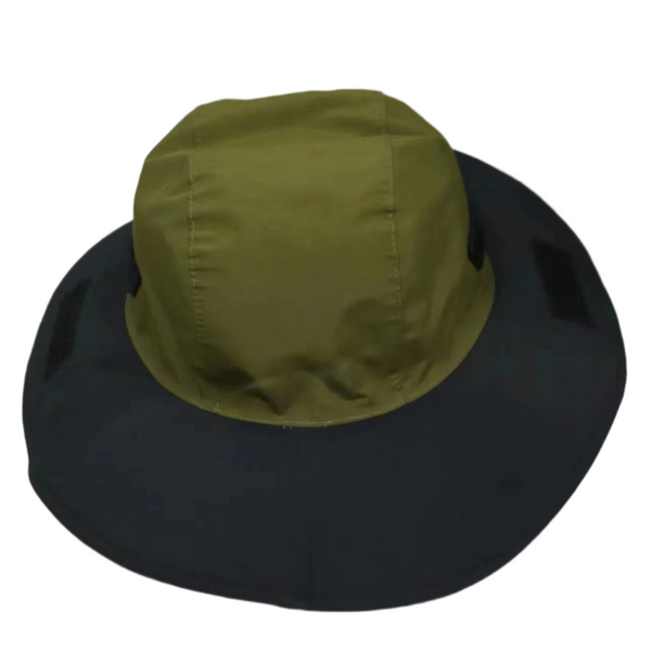 Military Green Outdoor Waterproof Wide Brim Rain Hat Heavy Duty Protection Hats