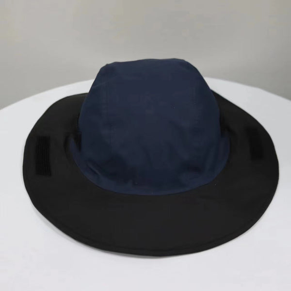 Navy Blue Outdoor Waterproof Wide Brim Rain Hat Heavy Duty Protection Hats