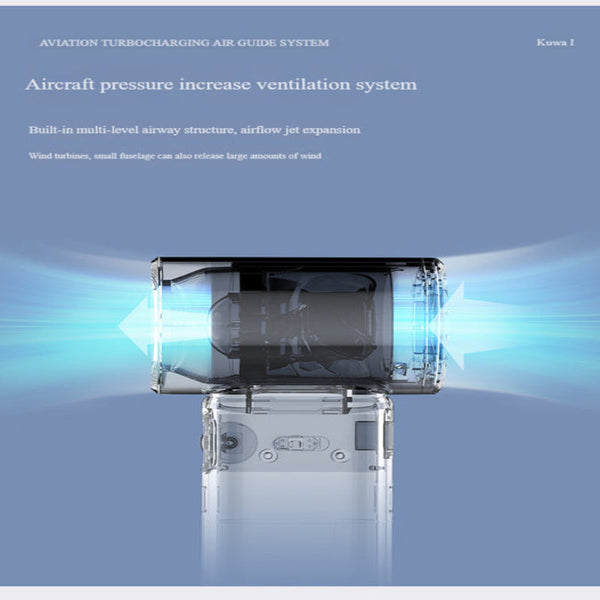 Black 2 In 1 Mini Handheld Fan And Hair Dryer Portable Fans