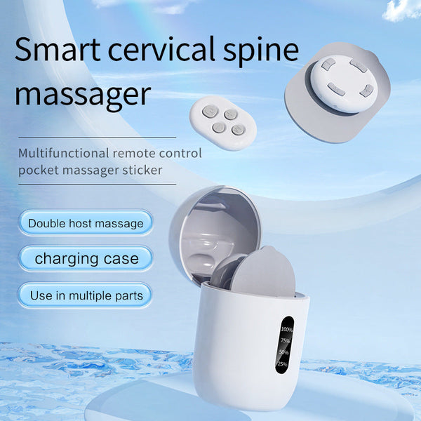 Smart Cervical Spine Massager With Remote Control And Charging Case Massagers