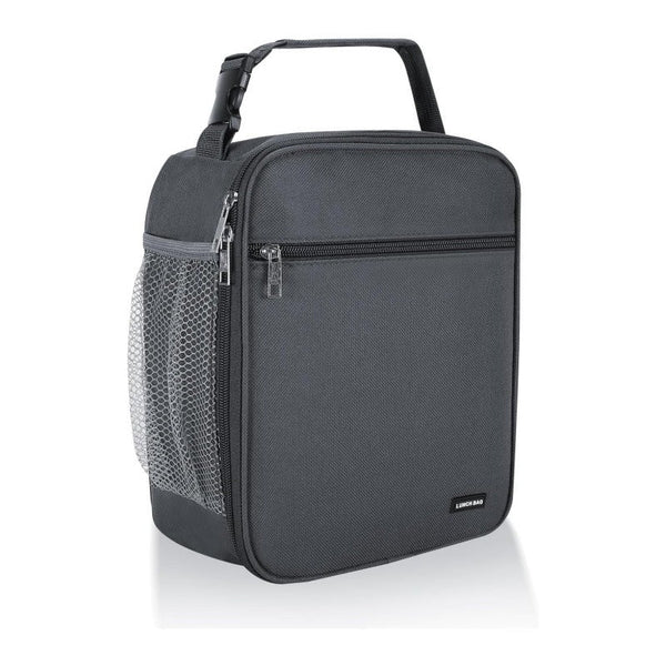 Grey Set Of 2 Handheld Insulated Lunch Bags For Food Storage Lunchboxes