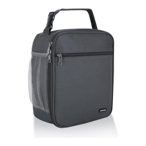 Grey Set Of 2 Handheld Insulated Lunch Bags For Food Storage Lunchboxes