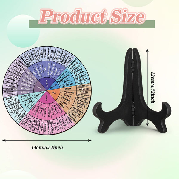 Elosung 1 Sets Of 2 Pcs For Each One Rainbow Color Scheme Emotion Wheel And Control Circle With Display Stands Personal Development Placeholder