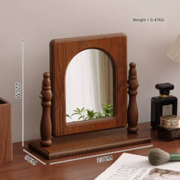 Square Shaped Tabletop Vanity Mirror Elegant Design Makeup Mirrors