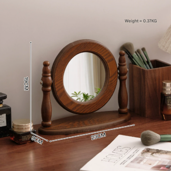 Rounded Tabletop Vanity Mirror Elegant Design Makeup Mirrors