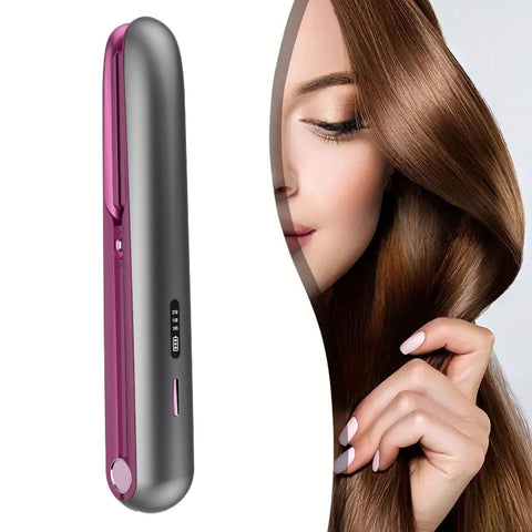 Elosung 2 In 1 Hair Straightener And Curler Portable With Heat Straightening & Curling Irons