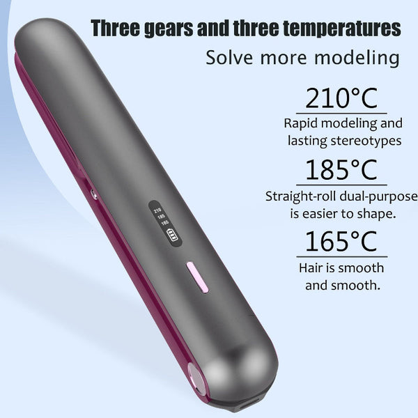 Elosung 2 In 1 Hair Straightener And Curler Portable With Heat Straightening & Curling Irons