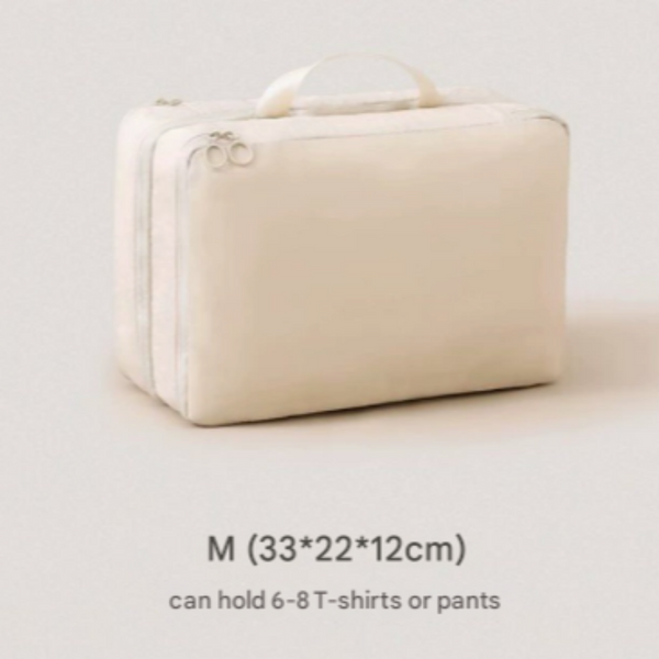 Elosung Beige Multifunctional Compact Travel Organiser Bag Stores 6 8 Essentials For Easy Access Packing Organisers