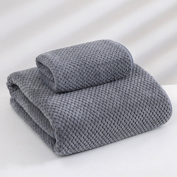 Grey Luxury White Bath Towel And Hand Set Ultra Soft Absorbent Towels & Washcloths