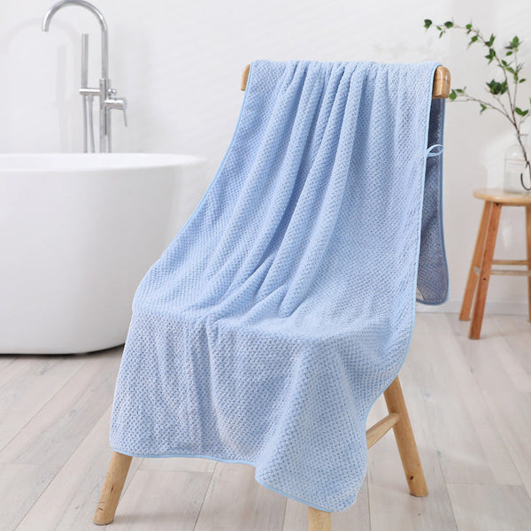 Striped Model Blue Luxury White Bath Towel And Hand Set Ultra Soft Absorbent Towels & Washcloths