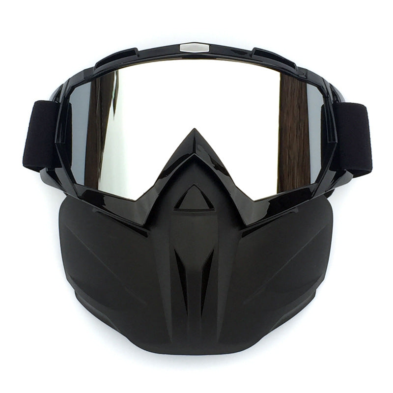 Black Sleek Full Face Snow Goggles With Mirror Lens Ultimate Protection And Comfort Goggles & Sunglasses