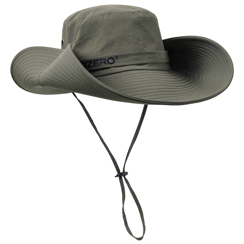 Military Green Outdoor Uv Protection Wide Brim Boonie Hat With Mesh Ventilation Hats