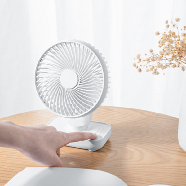 White Mini Fan Compact Quiet And Rechargeable For Personal Cooling Portable Fans