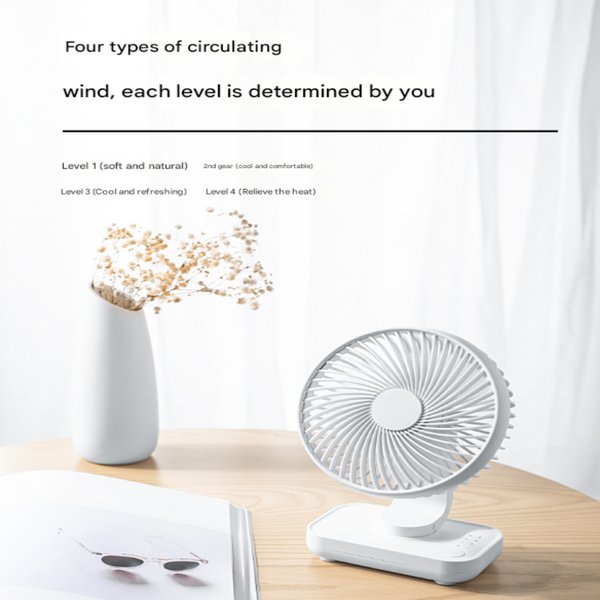 Elosung Black Mini Fan Compact Quiet And Rechargeable For Personal Cooling Portable Fans